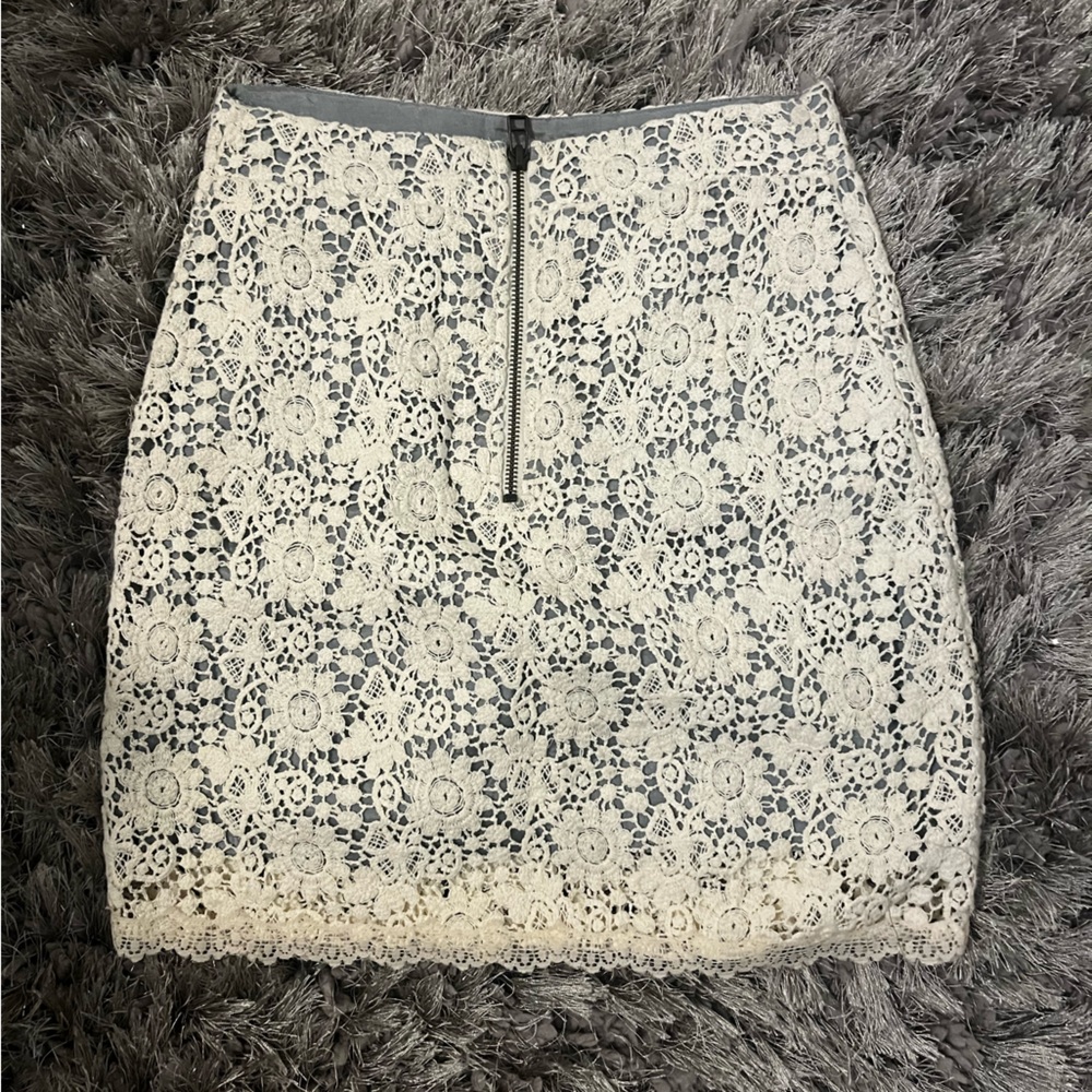 Flower Printed Lace Skirt
